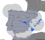 Imágenes de radar España 05:50 UTC